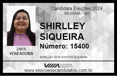 Candidato SHIRLLEY SIQUEIRA 2024 - SILVÂNIA - Eleições