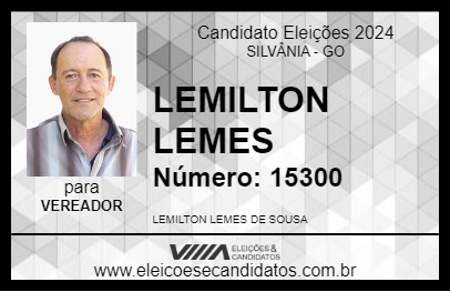 Candidato LEMILTON LEMES 2024 - SILVÂNIA - Eleições