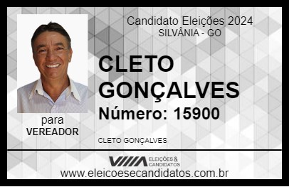 Candidato CLETO GONÇALVES 2024 - SILVÂNIA - Eleições