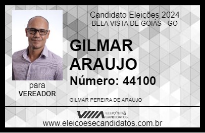 Candidato GILMAR ARAUJO 2024 - BELA VISTA DE GOIÁS - Eleições