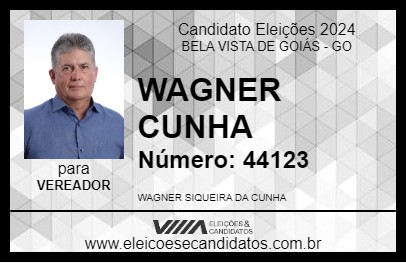 Candidato WAGNER  CUNHA 2024 - BELA VISTA DE GOIÁS - Eleições