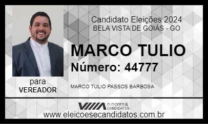 Candidato MARCO TULIO 2024 - BELA VISTA DE GOIÁS - Eleições