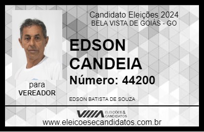 Candidato EDSON CANDEIA 2024 - BELA VISTA DE GOIÁS - Eleições