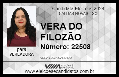 Candidato VERA DO FILOZÃO 2024 - CALDAS NOVAS - Eleições