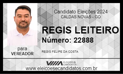 Candidato REGIS LEITEIRO 2024 - CALDAS NOVAS - Eleições