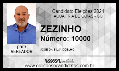 Candidato ZEZINHO 2024 - ÁGUA FRIA DE GOIÁS - Eleições