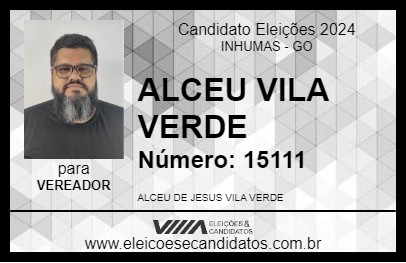 Candidato ALCEU VILA VERDE 2024 - INHUMAS - Eleições