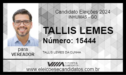 Candidato TALLIS LEMES 2024 - INHUMAS - Eleições