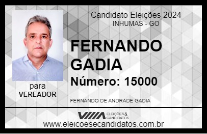 Candidato FERNANDO GADIA 2024 - INHUMAS - Eleições