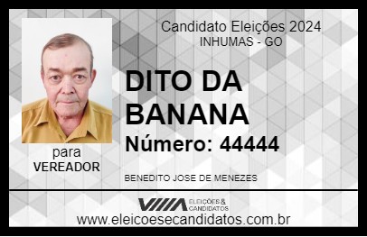 Candidato DITO DA BANANA 2024 - INHUMAS - Eleições