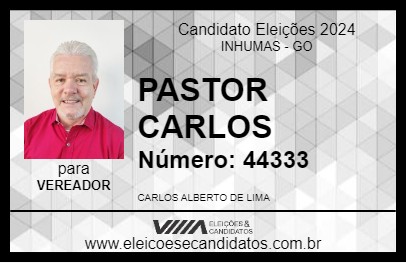 Candidato PASTOR CARLOS 2024 - INHUMAS - Eleições