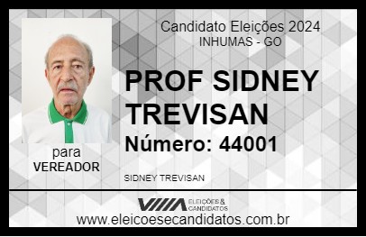 Candidato PROF SIDNEY TREVISAN 2024 - INHUMAS - Eleições