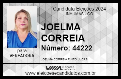 Candidato JOELMA CORREIA 2024 - INHUMAS - Eleições