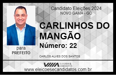 Candidato CARLINHOS DO MANGÃO 2024 - NOVO GAMA - Eleições