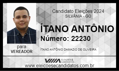 Candidato ÍTANO ANTÔNIO 2024 - SILVÂNIA - Eleições