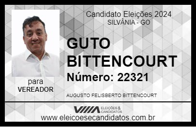 Candidato GUTO BITTENCOURT 2024 - SILVÂNIA - Eleições