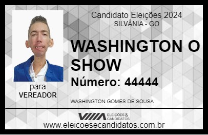 Candidato WASHINGTON O SHOW 2024 - SILVÂNIA - Eleições