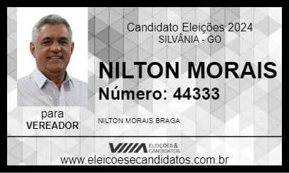 Candidato NILTON MORAIS 2024 - SILVÂNIA - Eleições