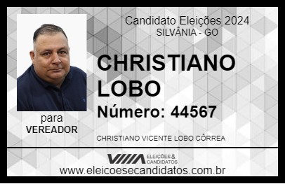 Candidato CHRISTIANO LOBO 2024 - SILVÂNIA - Eleições