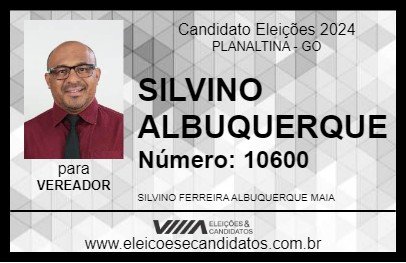 Candidato SILVINO ALBUQUERQUE 2024 - PLANALTINA - Eleições