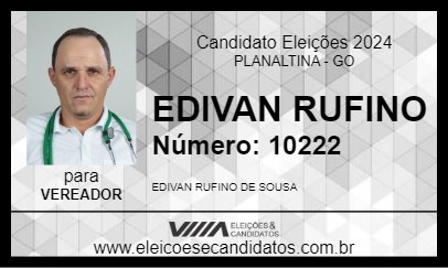 Candidato EDIVAN RUFINO 2024 - PLANALTINA - Eleições