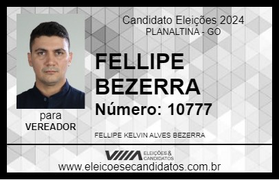 Candidato FELLIPE BEZERRA 2024 - PLANALTINA - Eleições