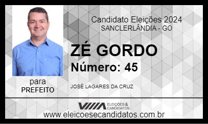 Candidato ZÉ GORDO 2024 - SANCLERLÂNDIA - Eleições