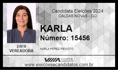 Candidato KARLA 2024 - CALDAS NOVAS - Eleições