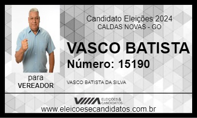 Candidato VASCO BATISTA 2024 - CALDAS NOVAS - Eleições