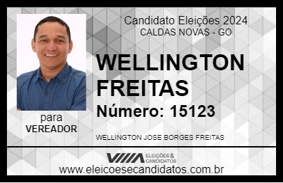 Candidato WELLINGTON FREITAS 2024 - CALDAS NOVAS - Eleições