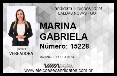 Candidato MARINA GABRIELA 2024 - CALDAS NOVAS - Eleições