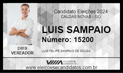 Candidato LUIS SAMPAIO 2024 - CALDAS NOVAS - Eleições