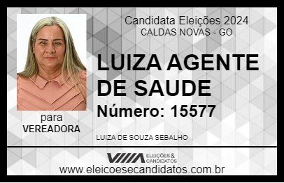 Candidato LUIZA AGENTE DE SAUDE 2024 - CALDAS NOVAS - Eleições