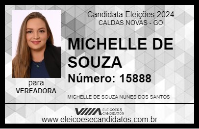 Candidato MICHELLE DE SOUZA 2024 - CALDAS NOVAS - Eleições