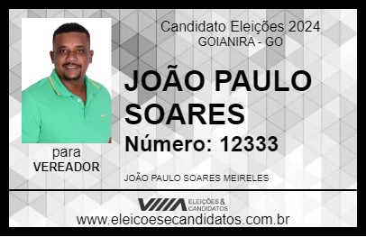 Candidato JOÃO PAULO SOARES 2024 - GOIANIRA - Eleições