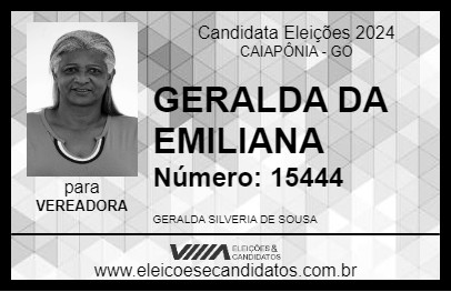 Candidato GERALDA DA EMILIANA 2024 - CAIAPÔNIA - Eleições