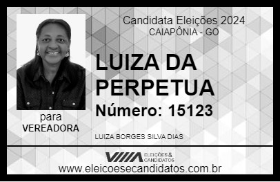 Candidato LUIZA DA PERPETUA 2024 - CAIAPÔNIA - Eleições