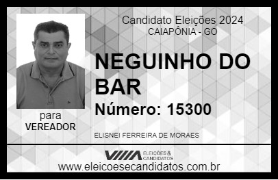 Candidato NEGUINHO DO BAR 2024 - CAIAPÔNIA - Eleições