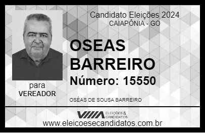 Candidato OSEAS BARREIRO 2024 - CAIAPÔNIA - Eleições