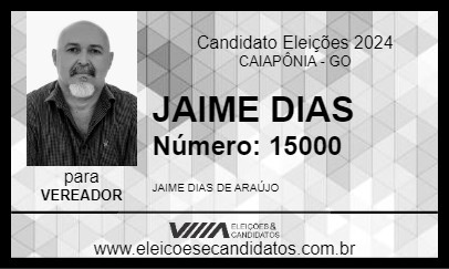 Candidato JAIME DIAS 2024 - CAIAPÔNIA - Eleições