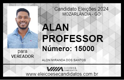 Candidato ALAN PROFESSOR 2024 - MOZARLÂNDIA - Eleições