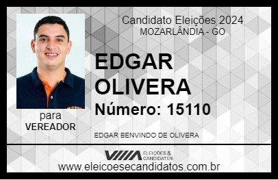 Candidato EDGAR OLIVERA 2024 - MOZARLÂNDIA - Eleições