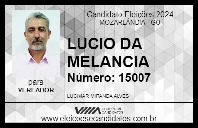 Candidato LUCIO DA MELANCIA 2024 - MOZARLÂNDIA - Eleições