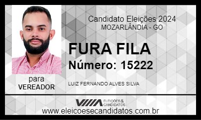 Candidato FURA FILA 2024 - MOZARLÂNDIA - Eleições