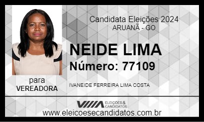 Candidato NEIDE LIMA 2024 - ARUANÃ - Eleições