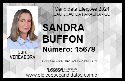 Candidato SANDRA BUFFON 2024 - SÃO JOÃO DA PARAÚNA - Eleições