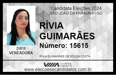 Candidato RÍVIA GUIMARÃES 2024 - SÃO JOÃO DA PARAÚNA - Eleições