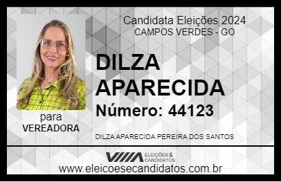 Candidato DILZA APARECIDA 2024 - CAMPOS VERDES - Eleições