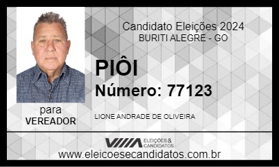 Candidato PIÔI 2024 - BURITI ALEGRE - Eleições