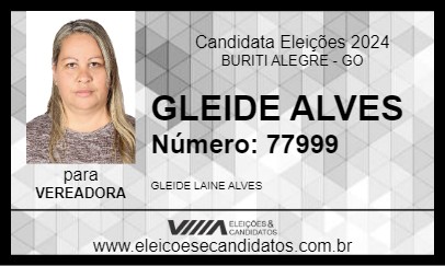 Candidato GLEIDE ALVES 2024 - BURITI ALEGRE - Eleições